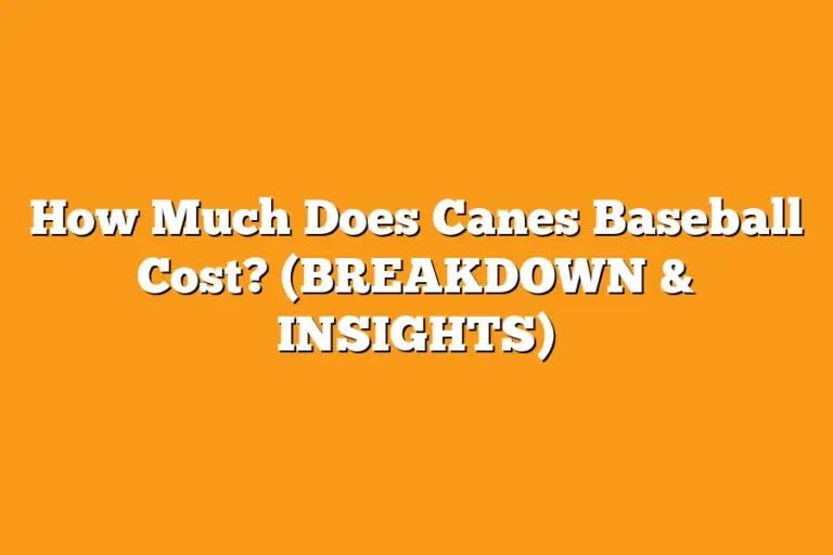 How Much Does Canes Baseball Cost? (BREAKDOWN & INSIGHTS) – Sport Tasty